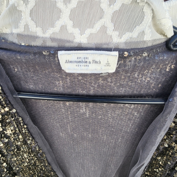 Ambercrombie and Fitch Sequin Cardigan Size Large - Picture 9 of 10